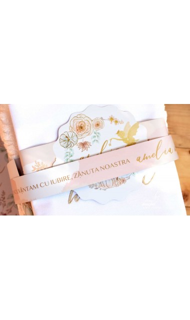 Trusou botez cu zana gold Tinkerbell si dovleci aurii cu somon si verde menta 21